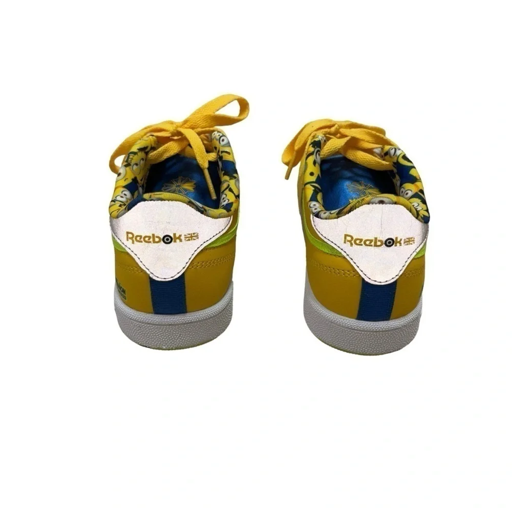 Reebok Kids Size 3 Club C Minion Sneakers Colab Accent Lining Despicable Me